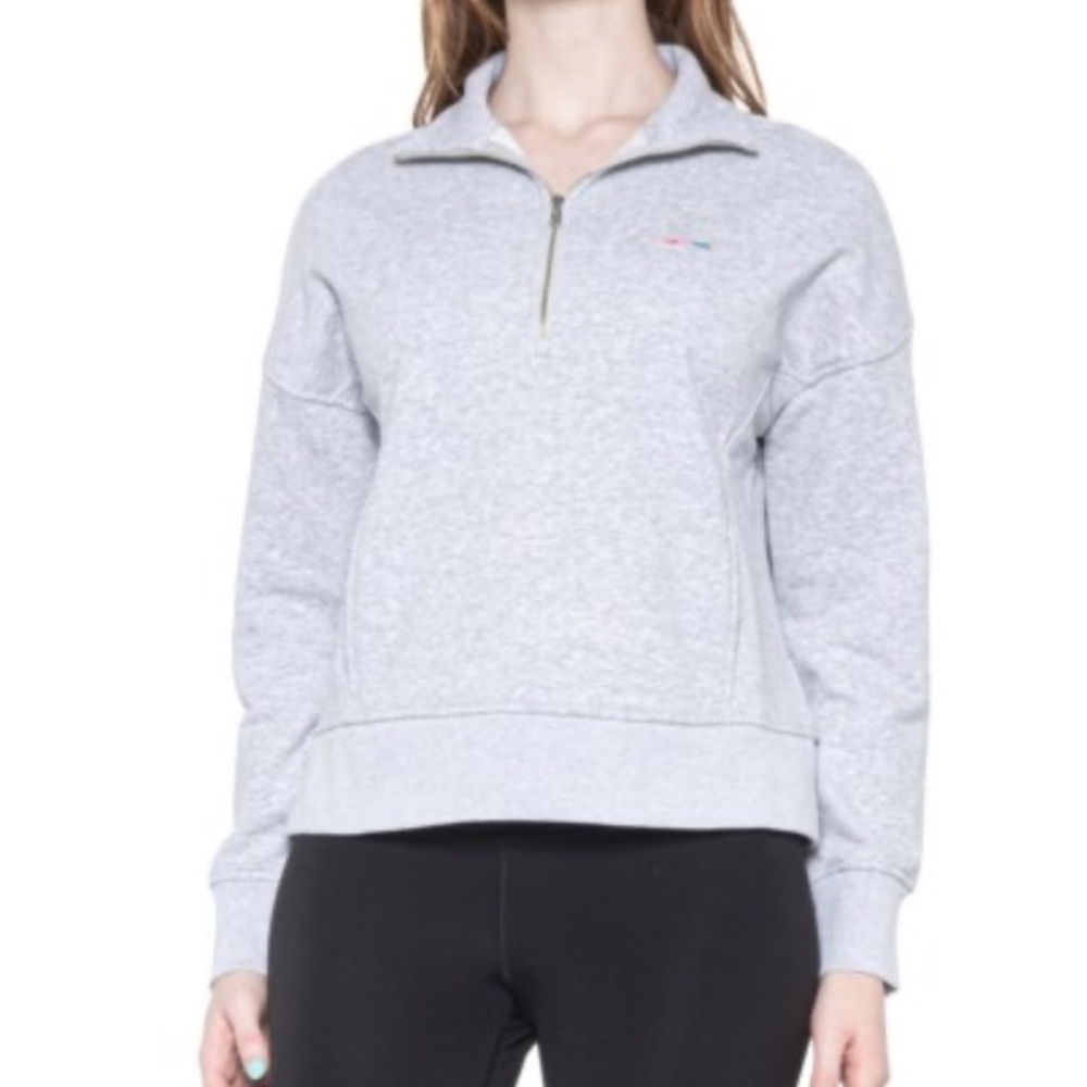 G/Fore Gray Half-Zip Women's Top